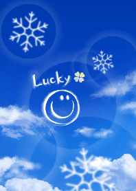 Lucky Smile Snow Crystal in the Sky.