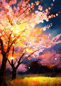美しい夜桜の着せかえ#1605