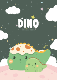Dinosaur Kawaii Dark Green