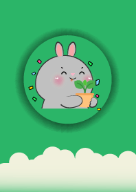 Simple Rabbit Love Green Color (JP)