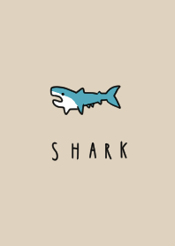 ベージュとサメ。