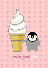 mini penguin + soft ice cream