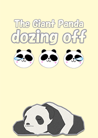 The Giant Panda dozing off.