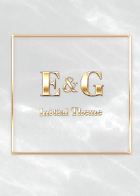【 E&G 】Initial Theme Gold - グレー