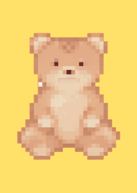 クマのドット絵のきせかえ Yellow 04