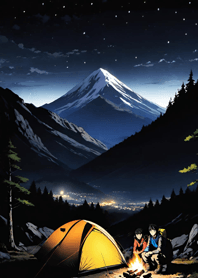 Berkemah di gunung pada rLiqE