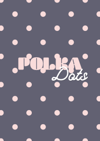 Polka❤︎Dots（グレー×ピンク）
