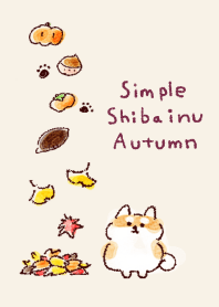 simple Shiba Inu autumn beige