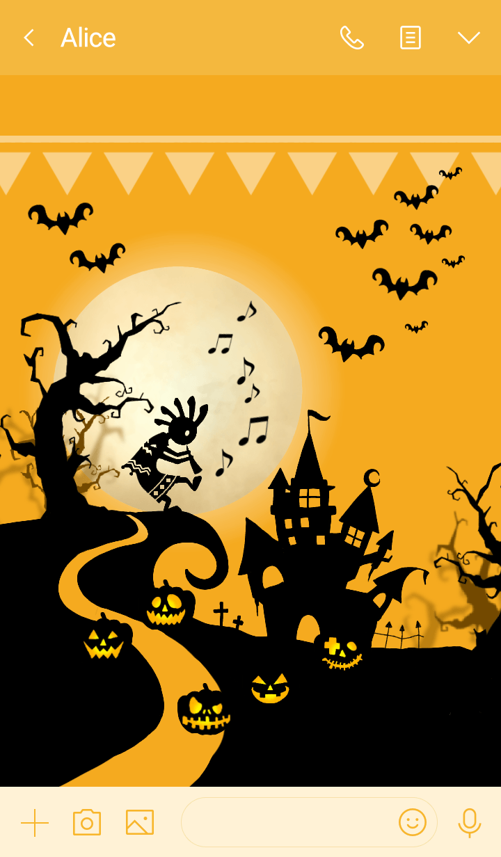 LINE ครีเอเทอร์ธีม Bring good luck Kokopelli & Halloween