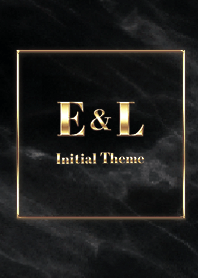 [ E&L ]  Initial Theme Gold Black