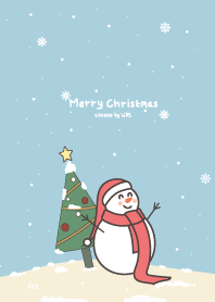 高級聖誕節和雪人