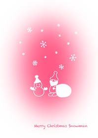サンタさんと雪だるま