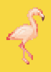 Flamingo Pixel Art Theme  Yellow 02