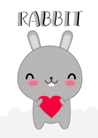 กระต่ายสีเทาน่ารักใสๆ