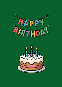 Happy birthday desire(forest green)