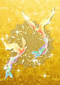 Wish come true,Rainbow Phoenix & mandala