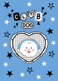Dog Club dog cute blue pastel
