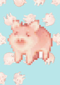 ブタ ランダムのドット絵Beige 04