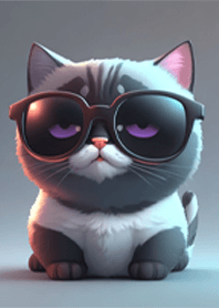 Little cat and his dark glasses