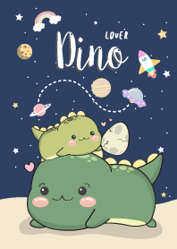 Dino Lover. midnight blue