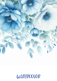 WATERCOLOR-LIGHT BLUE FLOWER-49