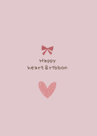 Happy heart & ribbon