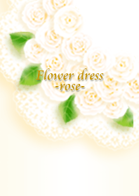 Flower dress -white rose-