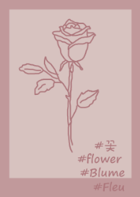 #flower rose (dusty purple)