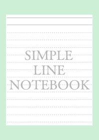 SIMPLE GRAY LINE NOTEBOOK/LIGHT MINT