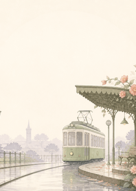 Lime Tram Camellia Rain Station