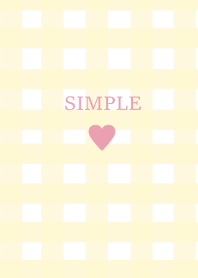 SIMPLE HEART_check yellowpink