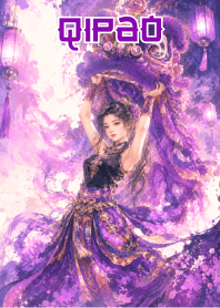 Qipao Girl Purple Lion Dance