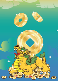 Pixiu amulet of wealth (Blue version)