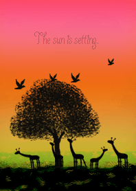 アフリカの夕暮れ＿Sunset of Africa