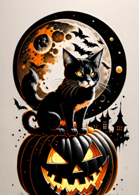 浮世絵万聖節猫 fA6BCE