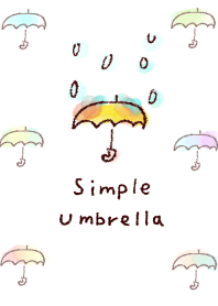 簡單的 傘 白藍