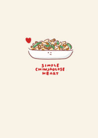 simple Chinjaolose heart beige