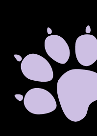 Cute animal paw pad: Purple & Black