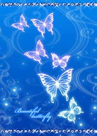 Beautiful butterfly sapphire blue