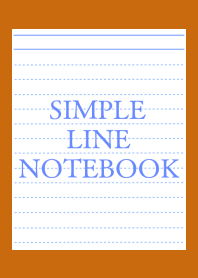 SIMPLE BLUE LINE NOTEBOOK-TERRACOTTA