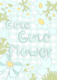 cute cute flower (turquoise)