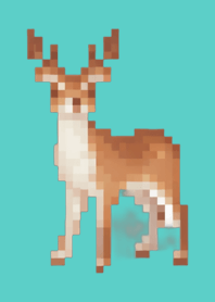 Deer Pixel Art Theme  Green 10
