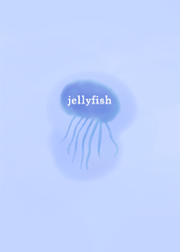 jellyfish painting - blue -