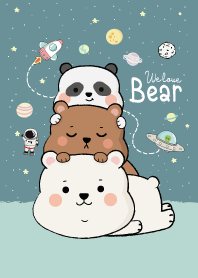 We love Bear Galaxy Night Blue