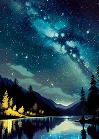 Beautiful starry night view#879
