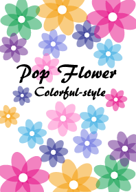 Pop flower colorful-style