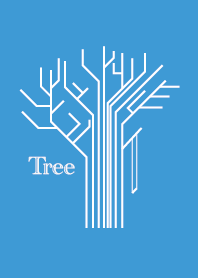 樹-電路樣式(藍白配色)