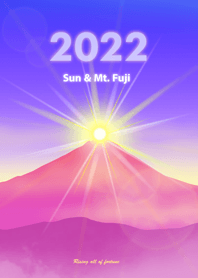 富士山 初日の出♡2022年運気UP！(Purple)