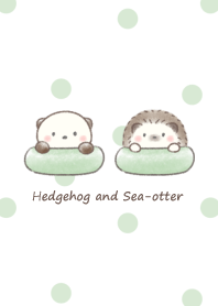 Hedgehog and Sea otter* -green- dot
