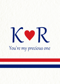 K&R イニシャル -Red & Blue-